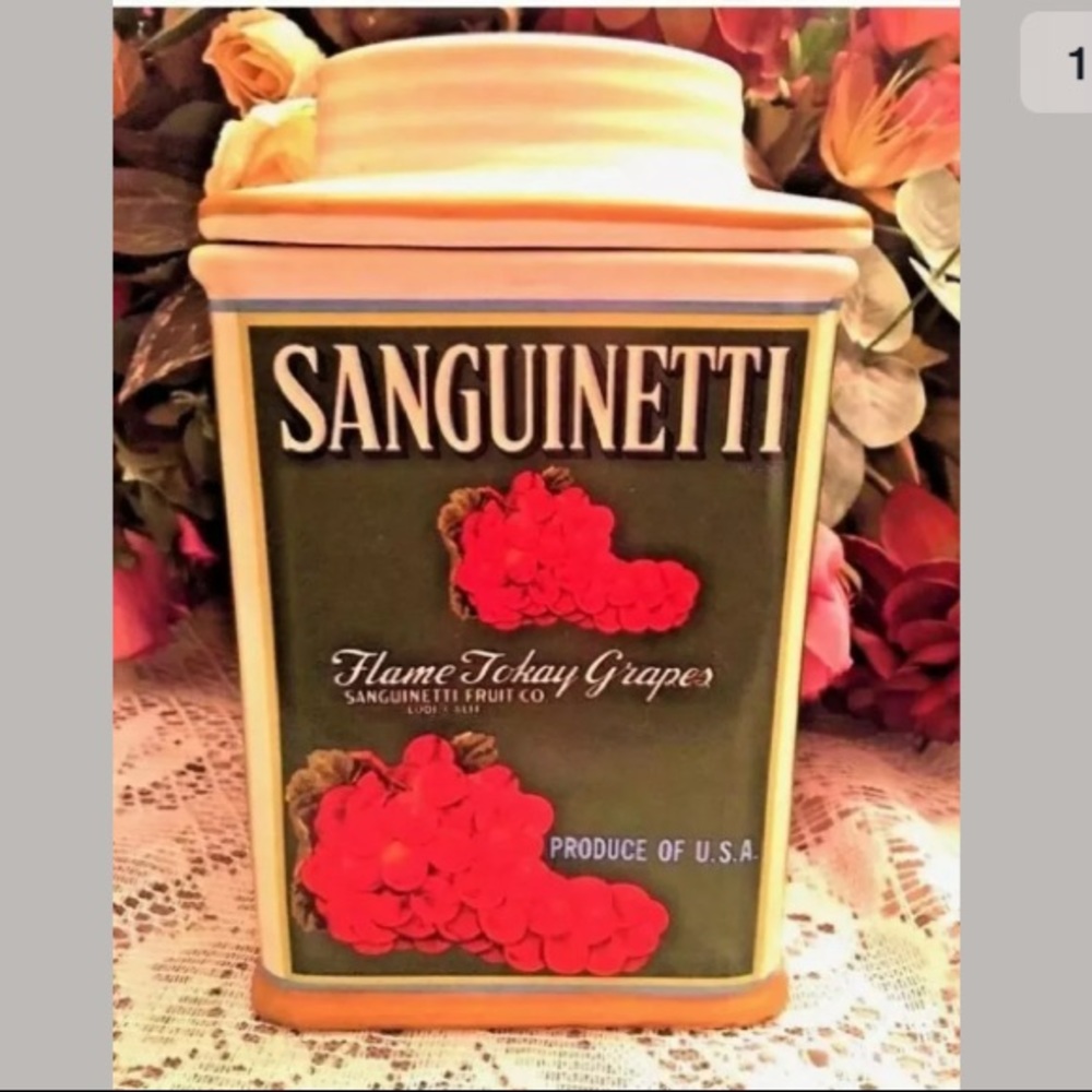 Oneida Vtg Label Canister Collection Sanguinetti